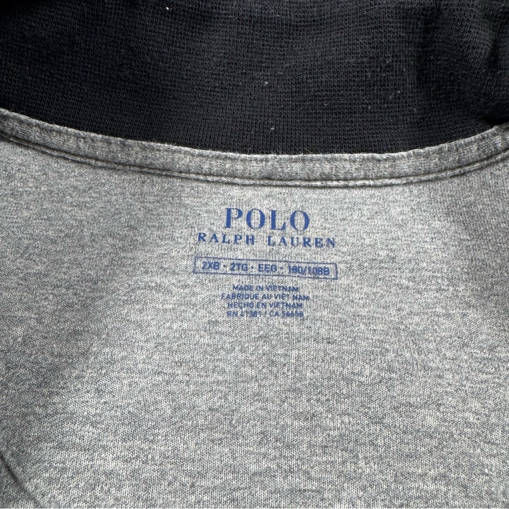 Polo Ralph Lauren Men’s 2XB Grey Double‑Knit Quarter‑Snap Pullover - Picture 5 of 12